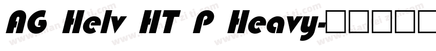 AG Helv HT P Heavy字体转换